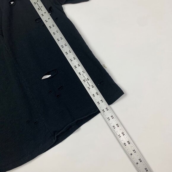 Nytt Distressed Black T-Shirt Made In USA 100% Cotton M Womens - Picture 7 of 7